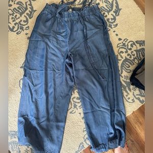 Loft Outlet Blue light weight wide leg blue summer pants.  Size Large